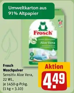 REWE Frosch Waschpulver Sensitiv Aloe Vera Angebot