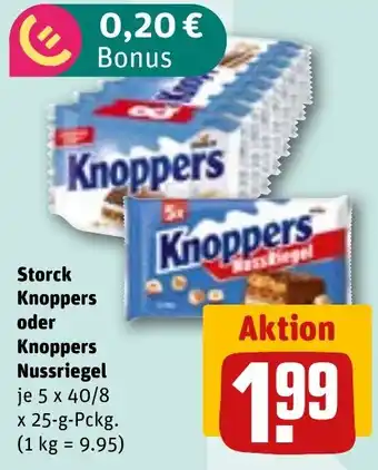 REWE Storck Knoppers oder Knoppers Nussriegel Angebot