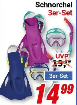 CENTERSHOP Schnorchel 3er-Set Angebot