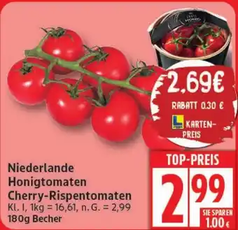 Elli Markt Niederlande Honigtomaten Cherry-Rispentomaten Angebot
