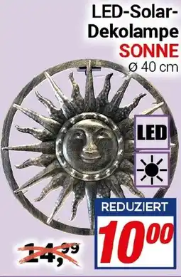 CENTERSHOP LED-Solar- Dekolampe SONNE Angebot