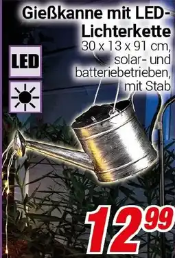 CENTERSHOP Gießkanne mit LED- Lichterkette Angebot