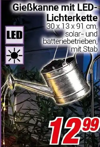 CENTERSHOP Gießkanne mit LED- Lichterkette Angebot
