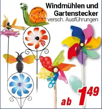 CENTERSHOP Windmühlen und Gartenstecker Angebot
