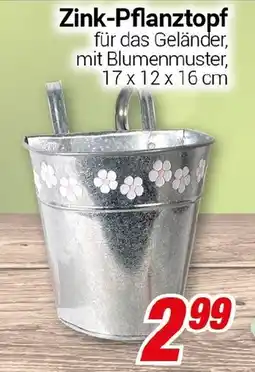 CENTERSHOP Zink-Pflanztopf Angebot