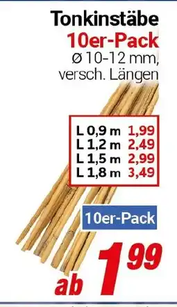 CENTERSHOP Tonkinstäbe 10er-Pack Angebot