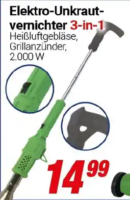 CENTERSHOP Elektro-Unkraut- vernichter 3-in-1 Angebot