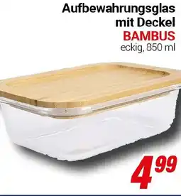 CENTERSHOP Aufbewahrungsglas mit Deckel BAMBUS Angebot