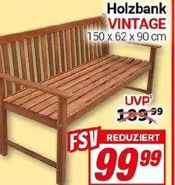 CENTERSHOP Holzbank VINTAGE Angebot