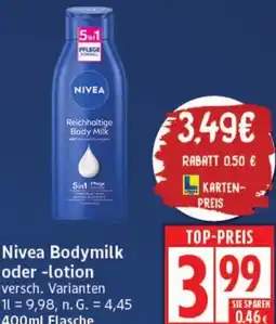 Elli Markt Nivea Bodymilk oder -lotion Angebot