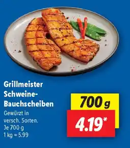 Lidl Grillmeister Schweine- Bauchscheiben Angebot