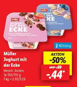 Lidl Müller Joghurt mit der Ecke Angebot
