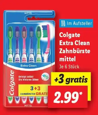 Lidl Colgate Extra Clean Zahnbürste mittel Angebot