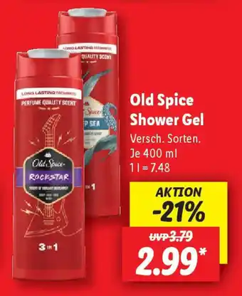 Lidl Old Spice Shower Gel Angebot