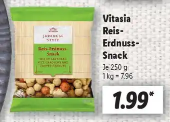 Lidl Vitasia Reis- Erdnuss- Snack Angebot