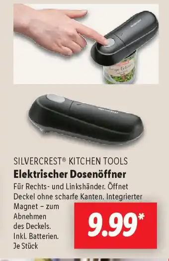 Lidl SILVERCREST KITCHEN TOOLS Elektrischer Dosenöffner Angebot