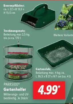 Lidl PARKSIDE Gartenhelfer Angebot