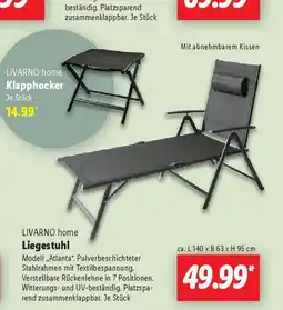 Lidl LIVARNO home Liegestuhl Angebot