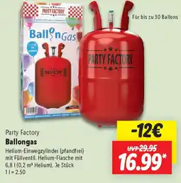 Lidl Party Factory Ballongas Angebot
