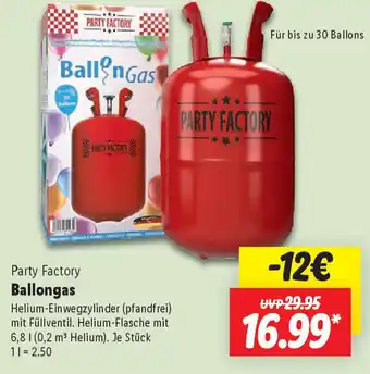 Lidl Party Factory Ballongas Angebot