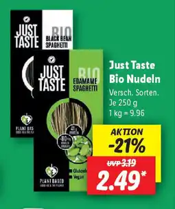 Lidl Just Taste Bio Nudeln Angebot