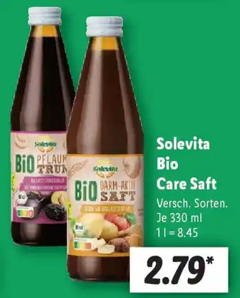 Lidl Solevita Bio Care Saft Angebot