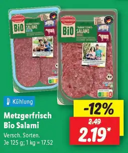 Lidl Metzgerfrisch Bio Salami Angebot