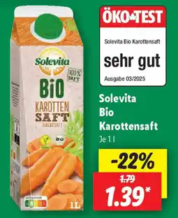 Lidl Solevita Bio Karottensaft Angebot