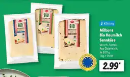Lidl Milbona Bio Heumilch Sennkäse Angebot