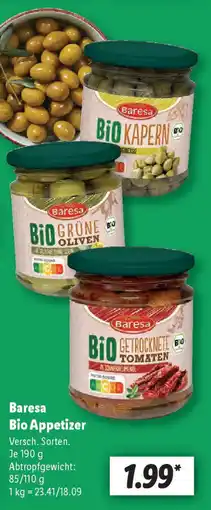 Lidl Baresa Bio Appetizer Angebot