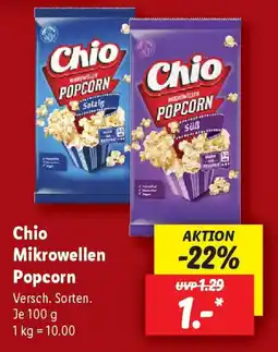 Lidl Chio Mikrowellen Popcorn Angebot