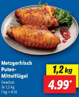 Lidl Metzgerfrisch Puten- Mittelflügel Angebot