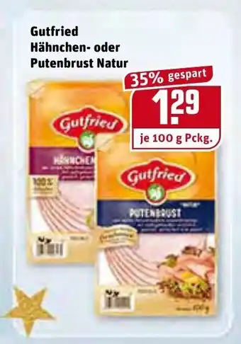 REWE Center Gurfried Hähnchen oder Putenbrust Natur 100g Angebot