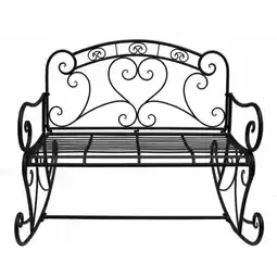 Netto Marken-Discount Schaukelbank Metall Gartenbank Sitzbank Parkbank Schaukelstuhl Bank schwarz Angebot