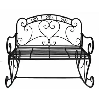 Netto Marken-Discount Schaukelbank Metall Gartenbank Sitzbank Parkbank Schaukelstuhl Bank schwarz Angebot
