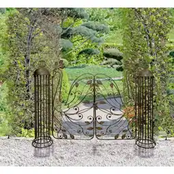 Netto Marken-Discount Stahl Pforte Tor Eingang Gartenpforte Tauntor Gartentor Gartenzaun Antik Optik Angebot