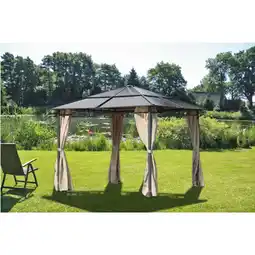 Netto Marken-Discount Design Pavillon Stahl Gartenzelt Partyzelt Garten Zelt Überdachung Sonnenschutz Angebot
