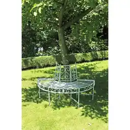 Netto Marken-Discount Garden Pleasure Metall Baumbank Varda Gartenbank Sitzbank Parkbank Antik weiß Angebot