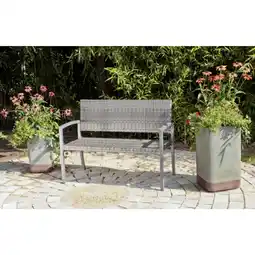 Netto Marken-Discount Garden Pleasure Parkbank Sanremo Rattan Optik Garten Bank Sitzbank Möbel grau Angebot