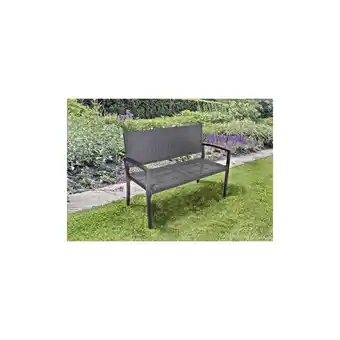 Netto Marken-Discount Garden Pleasure Parkbank Sanremo Rattan Optik Garten Bank Sitzbank Möbel schwarz Angebot