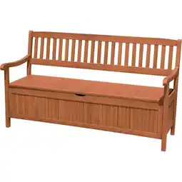 Netto Marken-Discount Garden Pleasure Holz Garten Bank Aufbewahrung Truhe Parkbank Sitzbank braun Angebot