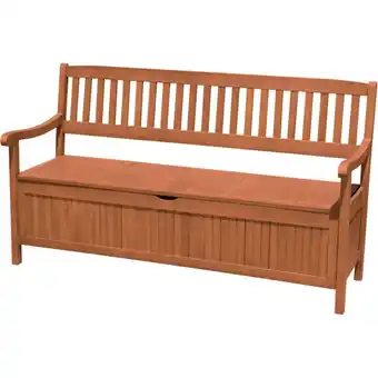 Netto Marken-Discount Garden Pleasure Holz Garten Bank Aufbewahrung Truhe Parkbank Sitzbank braun Angebot