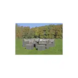 Netto Marken-Discount Garten Lounge Eckgruppe Sitzgruppe Sofa + Tisch + Hocker Terrasse Rattan Optik Angebot