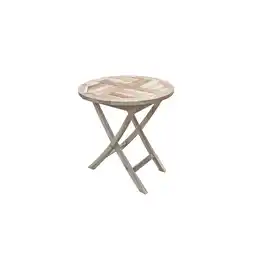 Netto Marken-Discount Gartentisch Tisch JAVA Klapptisch Garten Balkontisch Holztisch rund Ø70 Teak Angebot