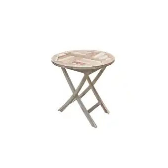 Netto Marken-Discount Gartentisch Tisch JAVA Klapptisch Garten Balkontisch Holztisch rund Ø70 Teak Angebot