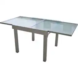 Netto Marken-Discount Garden Pleasure Ausziehtisch 90/180x90 Garten Terrasse Alu Glas Tisch Esstisch Angebot