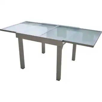 Netto Marken-Discount Garden Pleasure Ausziehtisch 90/180x90 Garten Terrasse Alu Glas Tisch Esstisch Angebot
