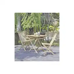 Netto Marken-Discount Garden Pleasure Teak Garten Tisch 70x70 Balkon Esstisch Holz Möbel klappbar Angebot