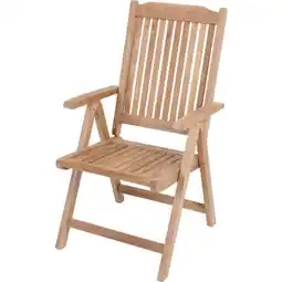 Netto Marken-Discount Garden Pleasure Teak Hochlehner Solo Holz Garten Stuhl Sessel Möbel klappbar Angebot