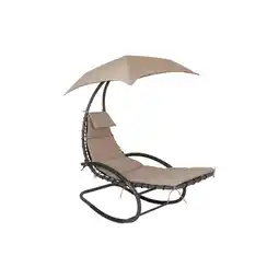 Netto Marken-Discount Schaukelliege KEROS Relaxliege Gartenliege Liege Garten Möbel + Dach+Kissen Angebot